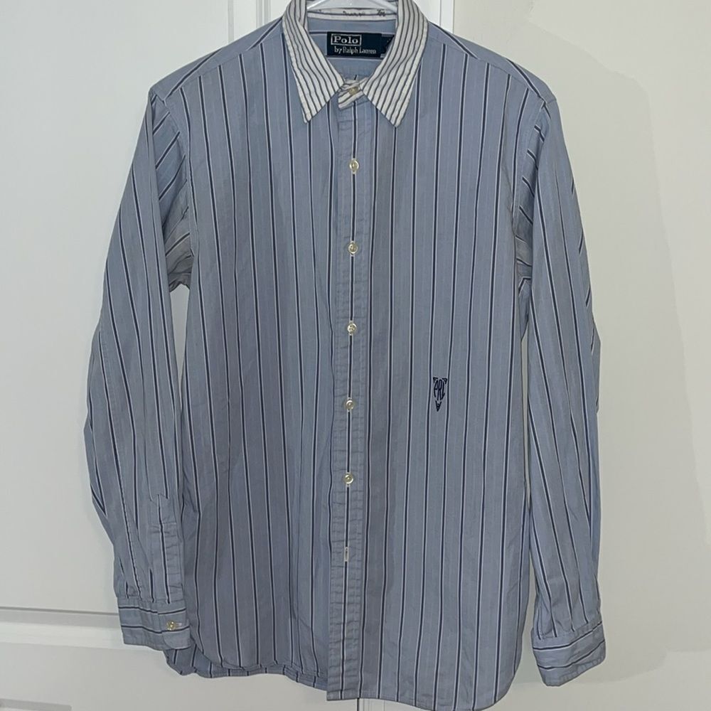 VTG Polo Ralph Lauren Stadium P Wing Stamp 67 Bleecker Shirt Snow Beach Hi Tech